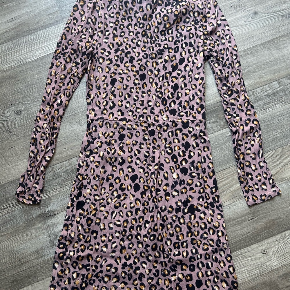 H&M Pink and Black Animal Print Dress